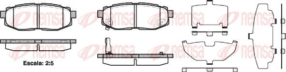 REMSA 1228.01 Brake Pad Set, disc brake