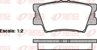 Brake Pad Set, disc brake REMSA 1231.00