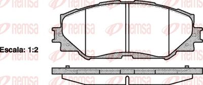 Brake Pad Set, disc brake REMSA 1232.00