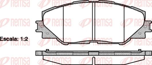 REMSA 1234.00 Brake Pad Set, disc brake