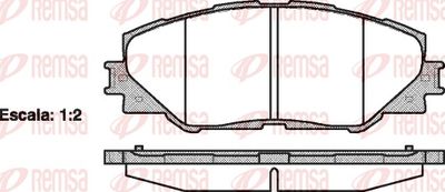 Brake Pad Set, disc brake REMSA 1234.00
