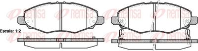 Brake Pad Set, disc brake REMSA 1235.02