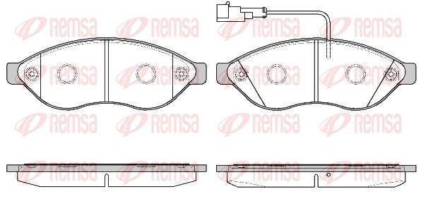 REMSA 1237.11 Brake Pad Set, disc brake