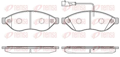 Brake Pad Set, disc brake REMSA 1237.11