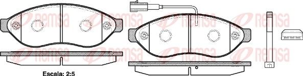REMSA 1237.01 Brake Pad Set, disc brake