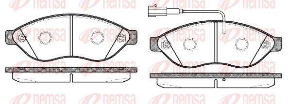 REMSA 1237.12 Brake Pad Set, disc brake
