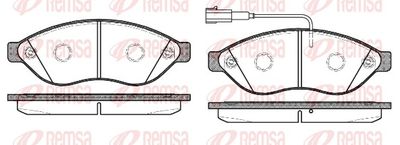 Brake Pad Set, disc brake REMSA 1237.12