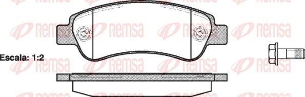 REMSA 1238.00 Brake Pad Set, disc brake