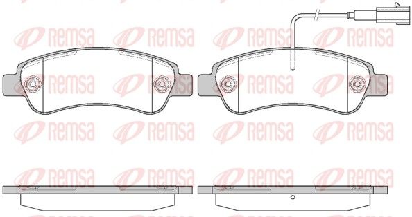 REMSA 1238.02 Brake Pad Set, disc brake