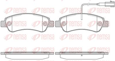 Brake Pad Set, disc brake REMSA 1238.02