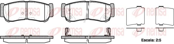 REMSA 1239.02 Brake Pad Set, disc brake