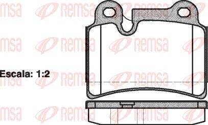 REMSA 1240.00 Brake Pad Set, disc brake