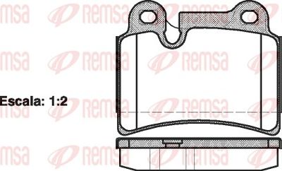 Brake Pad Set, disc brake REMSA 1240.00