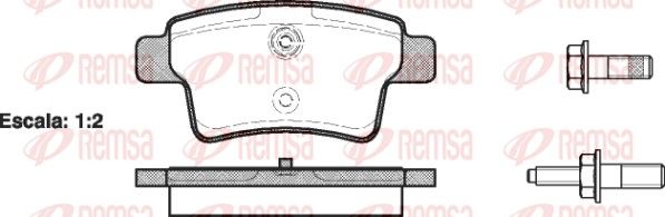 REMSA 1241.00 Brake Pad Set, disc brake