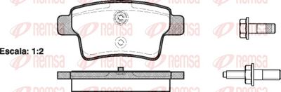 Brake Pad Set, disc brake REMSA 1241.00