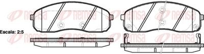 Brake Pad Set, disc brake REMSA 1244.02