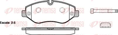 Brake Pad Set, disc brake REMSA 1245.00