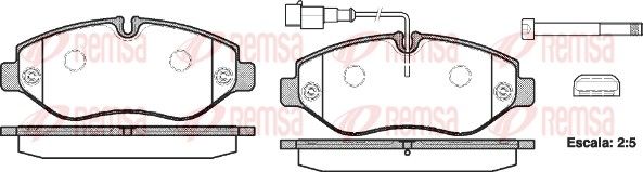 REMSA 1245.02 Brake Pad Set, disc brake