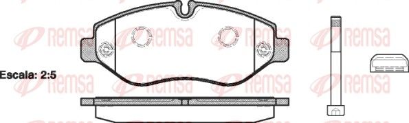 REMSA 1245.10 Brake Pad Set, disc brake
