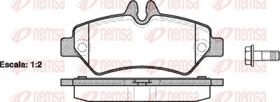 Brake Pad Set, disc brake REMSA 1246.00