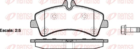 REMSA 1247.00 Brake Pad Set, disc brake