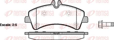 Brake Pad Set, disc brake REMSA 1247.00