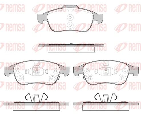 REMSA 1248.12 Brake Pad Set, disc brake