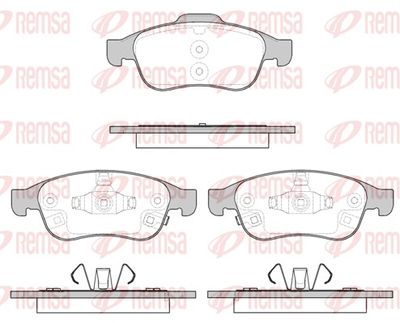 Brake Pad Set, disc brake REMSA 1248.12
