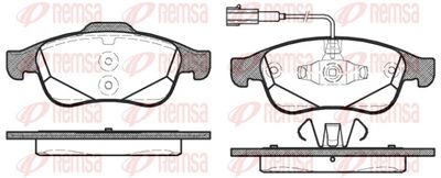 Brake Pad Set, disc brake REMSA 1248.02