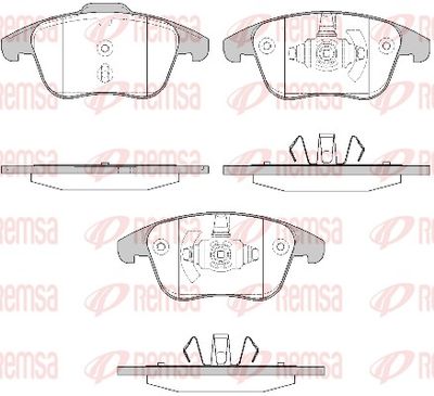Brake Pad Set, disc brake REMSA 1249.50