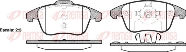 REMSA 1249.00 Brake Pad Set, disc brake
