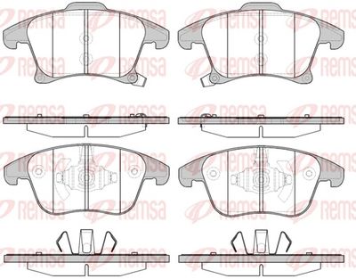 Brake Pad Set, disc brake REMSA 1249.22