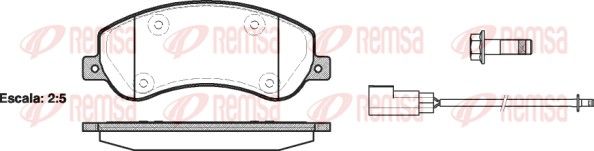 REMSA 1250.02 Brake Pad Set, disc brake