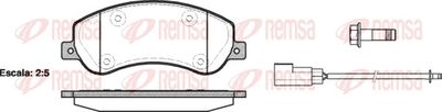 Brake Pad Set, disc brake REMSA 1250.02
