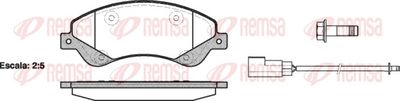 Brake Pad Set, disc brake REMSA 1251.02