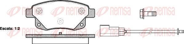 REMSA 1252.02 Brake Pad Set, disc brake