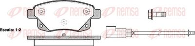 Brake Pad Set, disc brake REMSA 1252.02