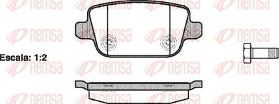 Brake Pad Set, disc brake REMSA 1256.00