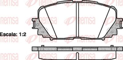 Brake Pad Set, disc brake REMSA 1258.00