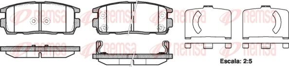 REMSA 1260.12 Brake Pad Set, disc brake