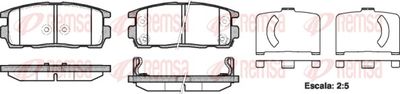 Brake Pad Set, disc brake REMSA 1260.12