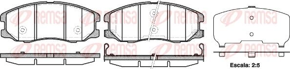 REMSA 1261.12 Brake Pad Set, disc brake