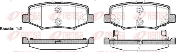 REMSA 1264.02 Brake Pad Set, disc brake