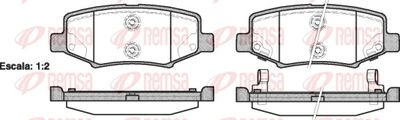 Brake Pad Set, disc brake REMSA 1264.02
