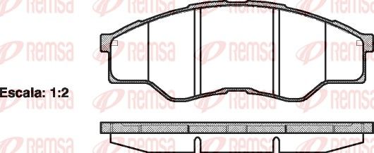 REMSA 1266.00 Brake Pad Set, disc brake