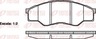 Brake Pad Set, disc brake REMSA 1266.00