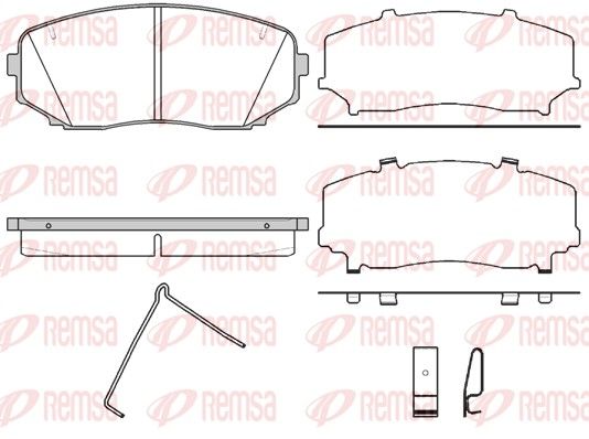 REMSA 1267.02 Brake Pad Set, disc brake