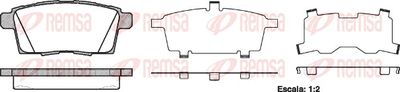 Brake Pad Set, disc brake REMSA 1268.00