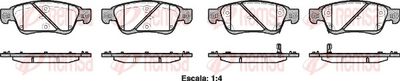 Brake Pad Set, disc brake REMSA 1273.02