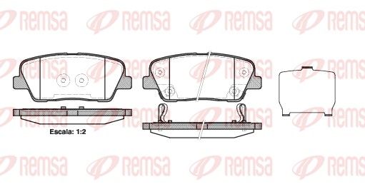 REMSA 1274.02 Brake Pad Set, disc brake